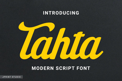 Tahta Modern Script Font - Summer scripts