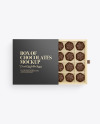 Box of Chocolate Sweets Mockup