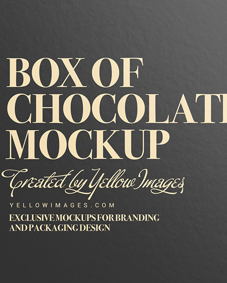 Box of Chocolate Sweets Mockup