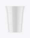 Glossy Plastic Party Cup Mockup