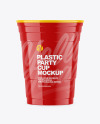 Glossy Plastic Party Cup Mockup