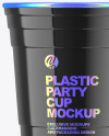 Glossy Plastic Party Cup Mockup