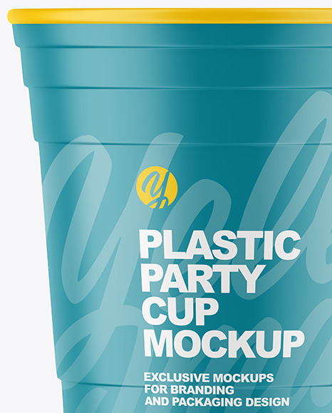 Matte Plastic Party Cup Mockup