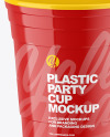 Glossy Plastic Party Cup Mockup