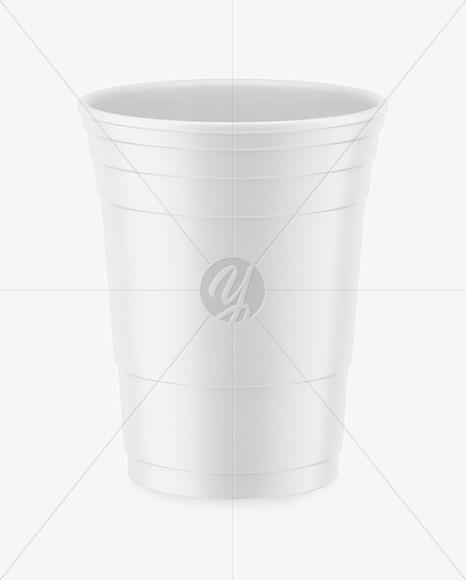 Matte Plastic Party Cup Mockup