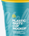 Matte Plastic Party Cup Mockup