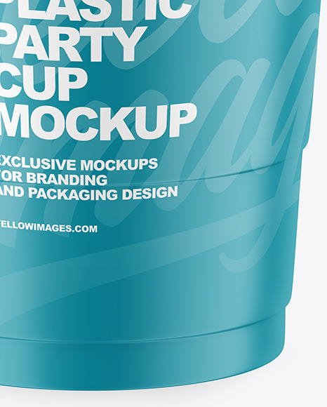 Matte Plastic Party Cup Mockup