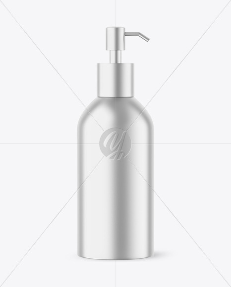 Matte Metallic Cosmetic Bottle Mockup