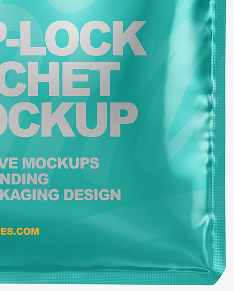 Metallic Sachet Mockup