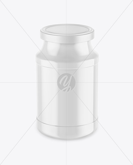 Glossy Plastic Sauce Jar Mockup