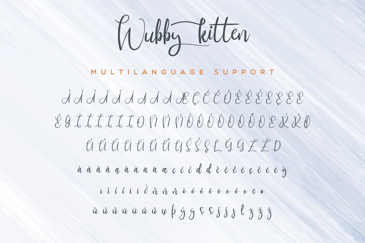 Wubby Kitten Calligraphy Font