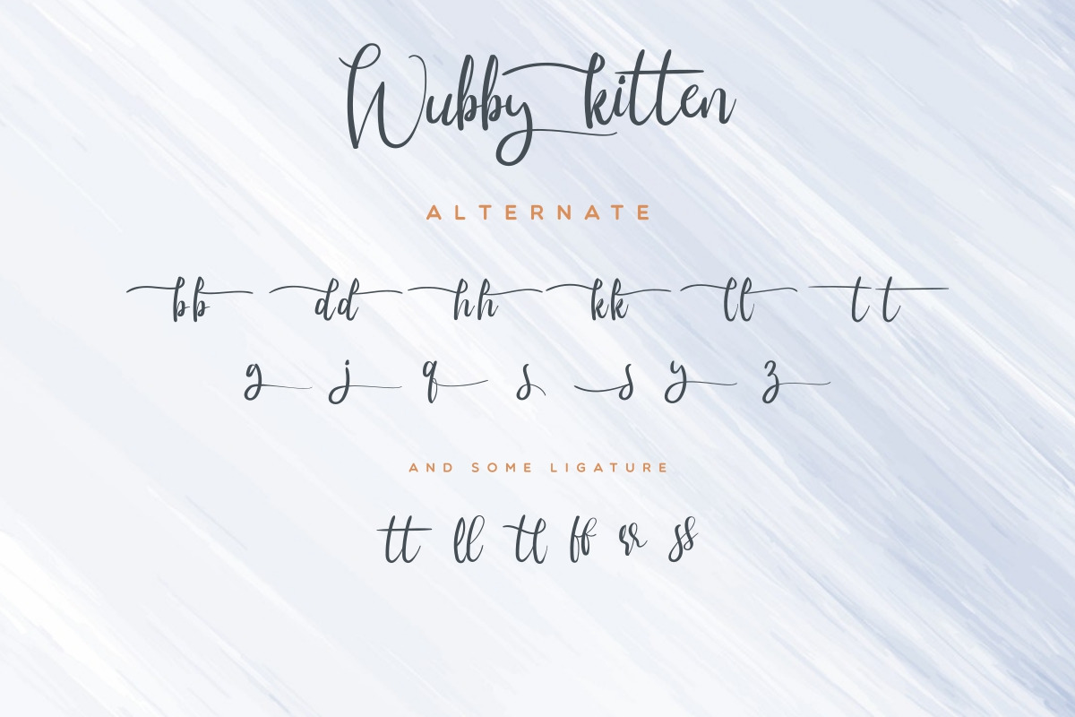 Wubby Kitten Calligraphy Font