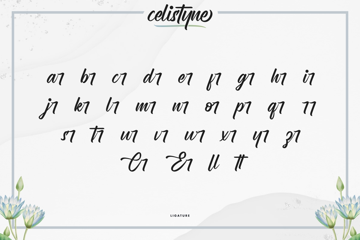 Celistyne Calligraphy Font Celistyne Calligraphy Font