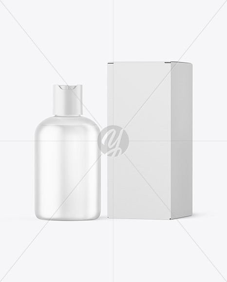 Frosted Cosmetic Bottle with Box Mockup