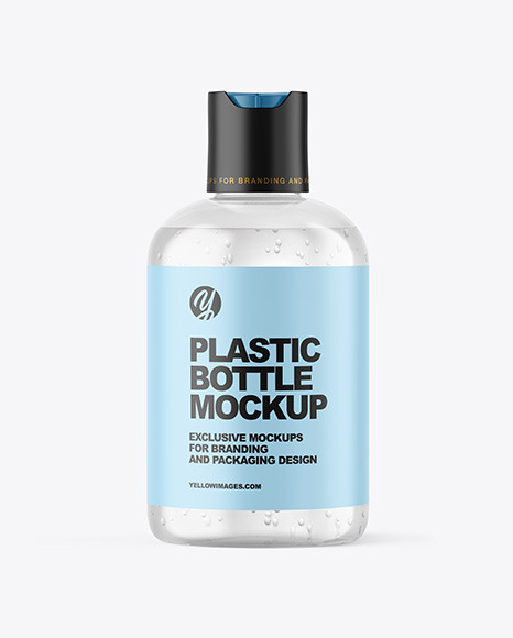 Clear Cosmetic Bottle with Box Mockup