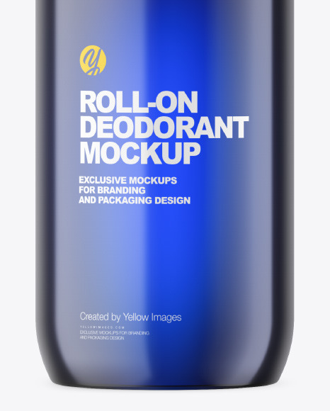 Blue Roll-On Deodorant Mockup