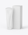 Cosmetic Tube with Box Mockup