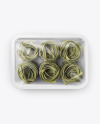 Plastic Tray With Pasta Mockup