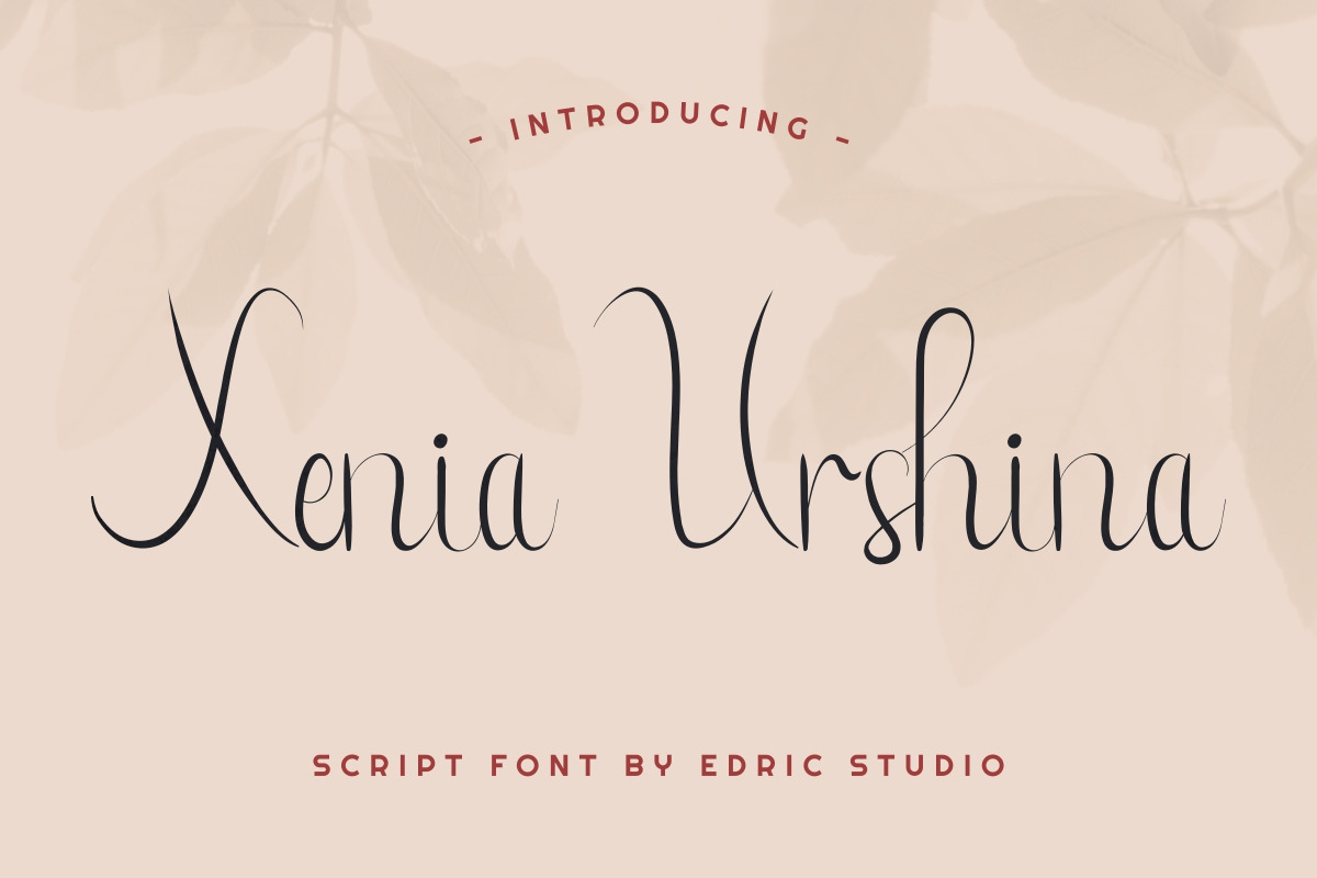 Xenia Urshina Calligraphy Font Xenia Urshina Calligraphy Font