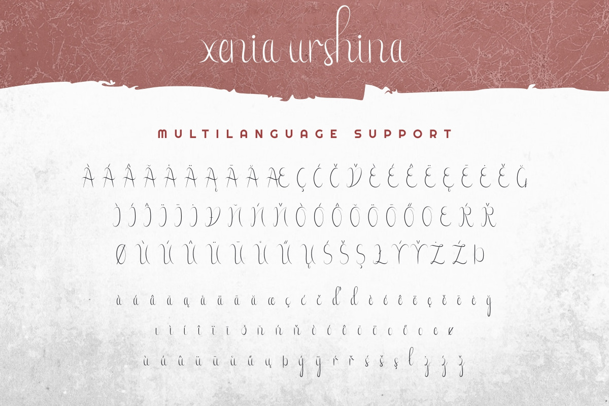 Xenia Urshina Calligraphy Font