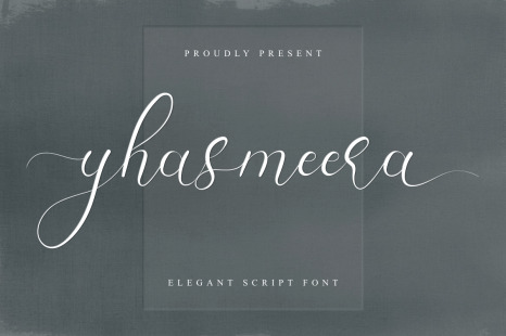 Yhasmeera Calligraphy Font - Summer scripts