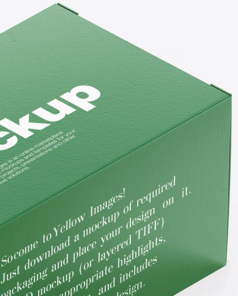 Textured Box w/ Glossy Cosmetic Tube Mockup