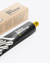 Kraft Box w/ Glossy Cosmetic Tube Mockup