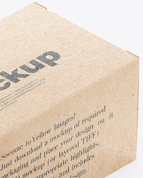 Kraft Box w/ Glossy Cosmetic Tube Mockup