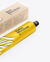 Kraft Box w/ Matte Metallic Cosmetic Tube Mockup