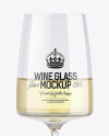 White Wine Glass Mockup