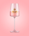 Pink Wine Glass Mockup