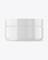 Glossy Plastic Cosmetic Jar Mockup