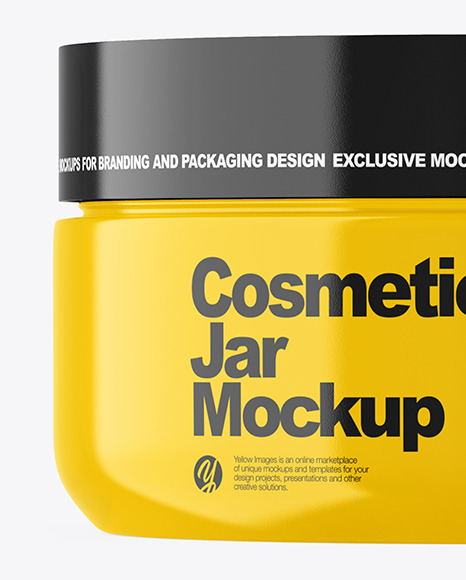 Glossy Plastic Cosmetic Jar Mockup Glossy Plastic Cosmetic Jar Mockup