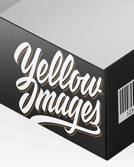 Opened Glossy Paper Box Mockup