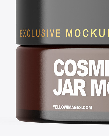 Amber Cosmetic Jar Mockup