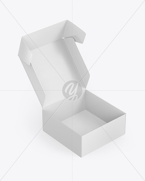 Opened Textured Paper Box Mockup