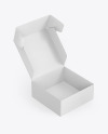 Opened Textured Paper Box Mockup