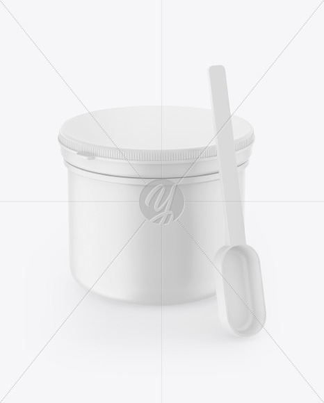 Matte Jar w/ Spoon Mockup