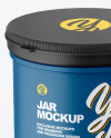 Matte Jar w/ Spoon Mockup