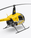 Helicopter Mockup - Back Half Side View