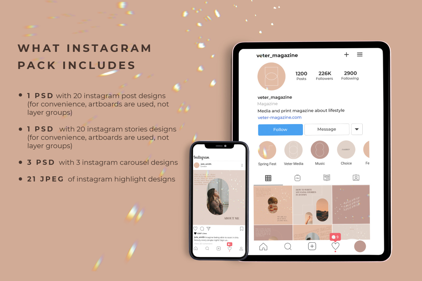 Instagram PSD Templates Bundle Instagram PSD Templates Bundle