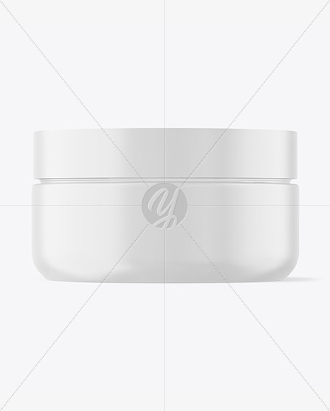 Matte Plastic Cosmetic Jar Mockup