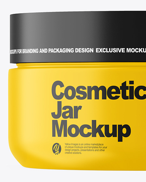 Matte Plastic Cosmetic Jar Mockup