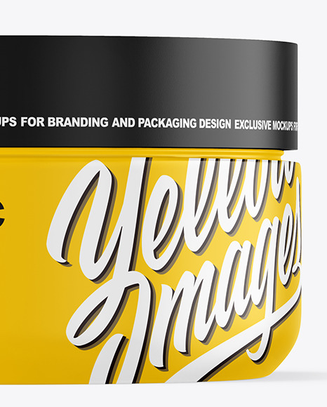 Matte Plastic Cosmetic Jar Mockup