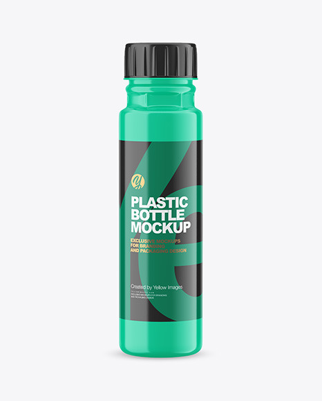 250ml Glossy Acrylic Paint Bottle Mockup