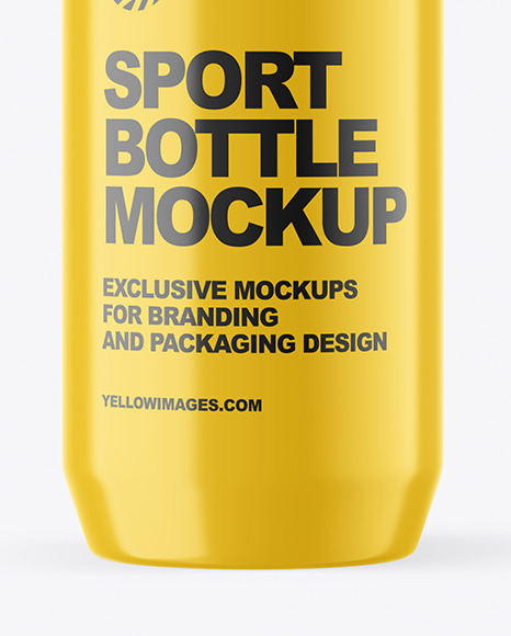 Glossy Sport Bottle Mockup
