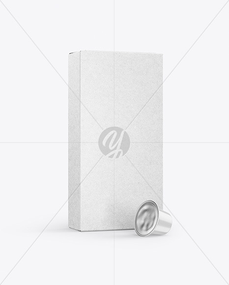 Kraft Box With Coffee Capsules Mockup