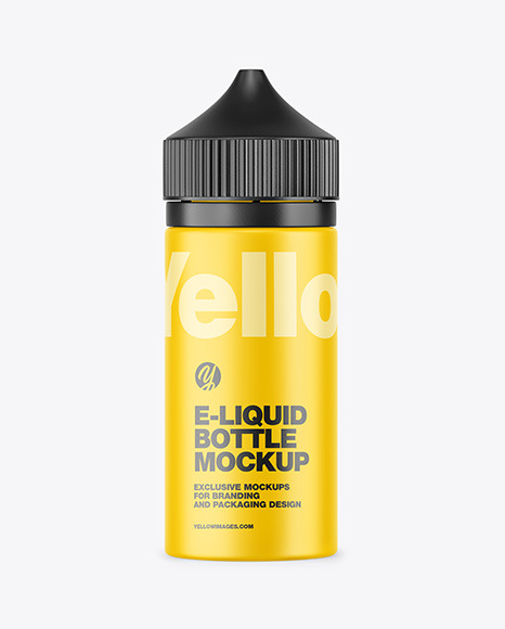 Matte E-Liquid Bottle Mockup