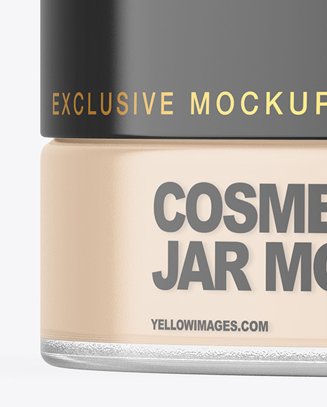 Clear Cosmetic Jar Mockup