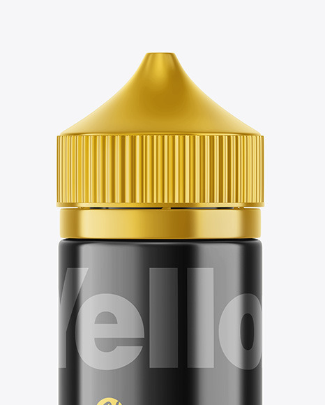 Metallic E-Liquid Bottle Mockup